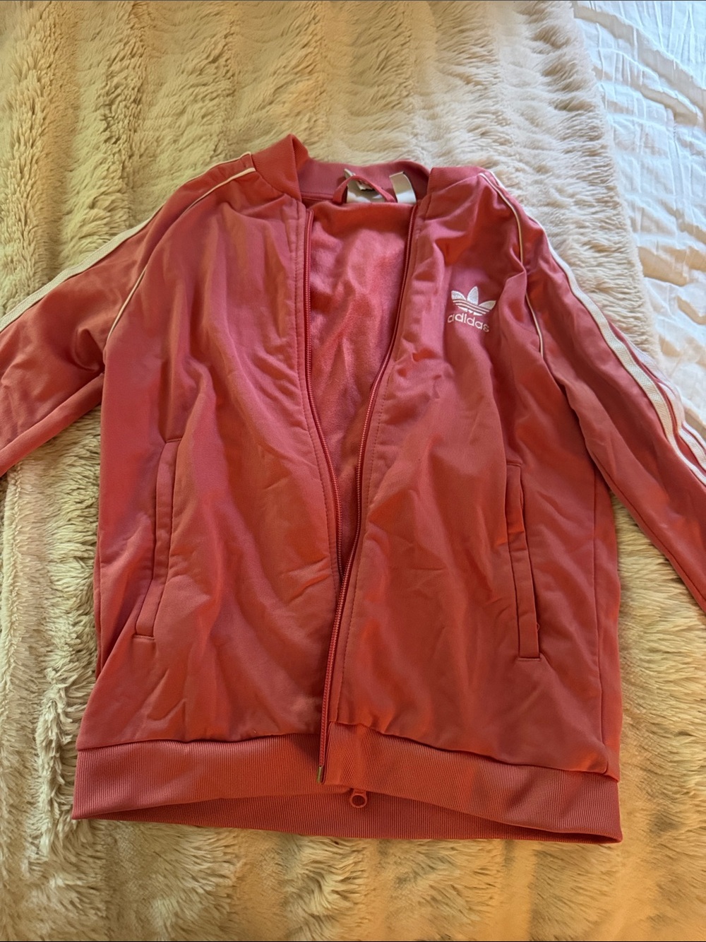 adidas Women's Coral Pink Bomber Track Jacket